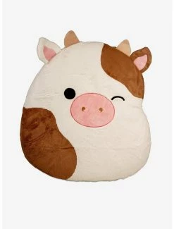 Promo ???? Boxlunch Squishmallows Ronnie The Cow Inflat-A-Pal Pillow ????