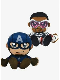 Best deal ???? Boxlunch Marvel Captain America And Sam Wilson (Falcon Cap) Bleacher Creatures Plush Bundle ????