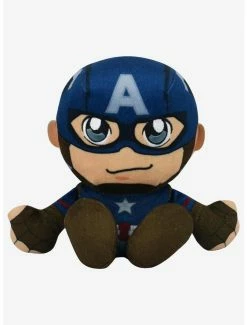 Budget ❤️ Boxlunch Marvel Captain America Bleacher Creatures Kuricha 8" Plush ✔️